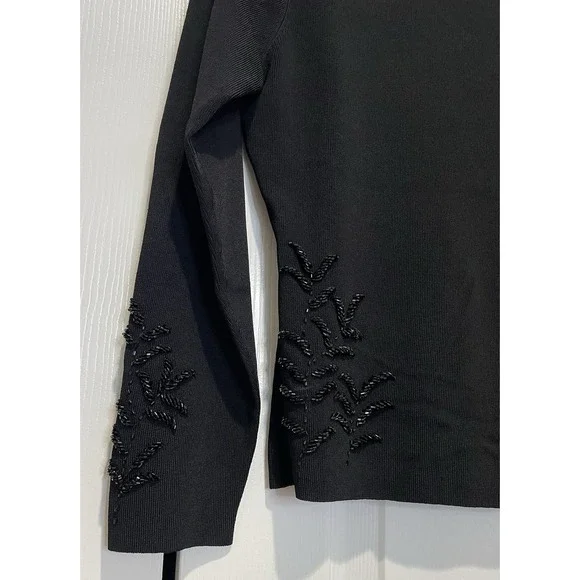 Vintage Venue Womens Beaded Sweater Medium‎ Y2K Whimsigoth Vamp Dark Fairy 90s - Picture 3 of 10